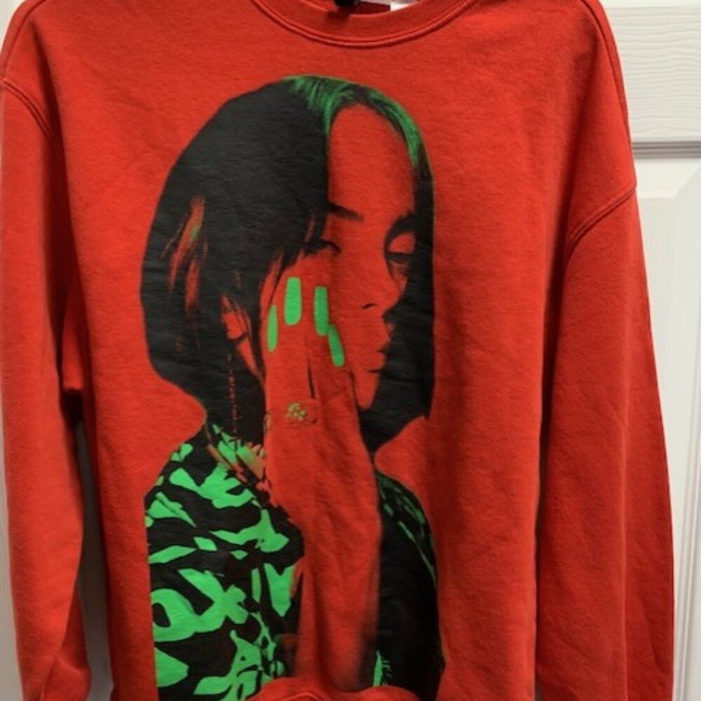 BILLIE ELLISH CONCERT  BAND  WOMENS SWEAT TOP - Picture 3 of 4